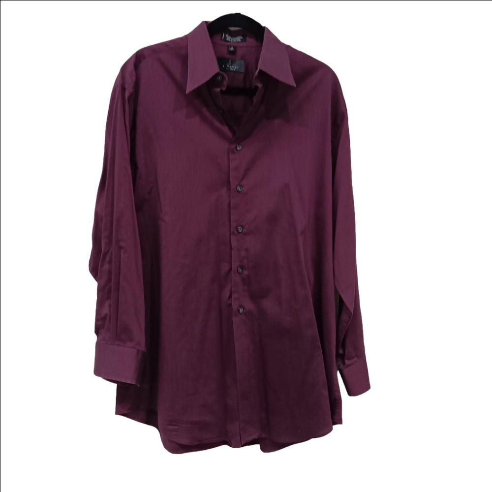 J. Ferrar Burgundy Purple Button Down Shirt